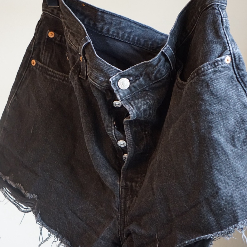 Levi's Black Denim Jean Shorts